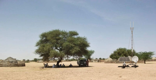 A solar powered base station in Niger